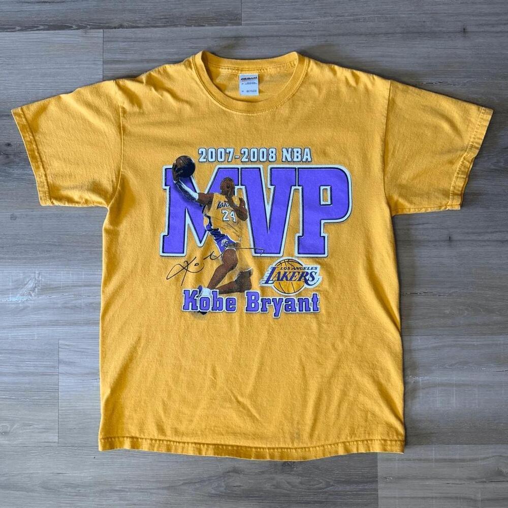 Kobe Bryant 2006 2007 Nba Mvp Award Shirt Yellow Purple Los Angeles Lakers Sz M